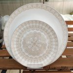 سرویس آرکوپال 26 پارچه طرح ناتالی عسلی برند آیرا اپال (کارخانه مقصود)