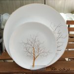 سرویس آرکوپال 26 پارچه طرح درخت طلا قالب گرد لب طلا برند آیرا اپال (کارخانه مقصود)