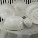 سرویس آرکوپال ۲۶ پارچه ۶ نفره کارخانه مقصود طرح ریحانه خاکستری